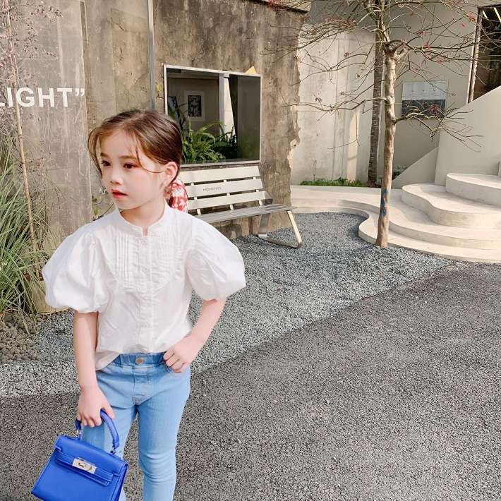 BAOBAO �Ҷ��� �Х��Х� Kids shirt �֥饦�� �Ҥɤ⥷��� �����륺�֥饦�� �Ҷ��֥饦�� ���λҥ֥饦�� �ۥ磻�ȥ���� Ⱦµ����� �Ҷ������ �Ҥɤ�֥饦�� 90-140���