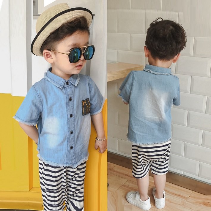 BAOBAO Ҷ ХХ λ ˤλ ǥ˥  奢ǥ˥ॷ Ⱦµ ֥롼 ǥ˥ ǥ˥ å Ҥɤ⥷ 80-120cm