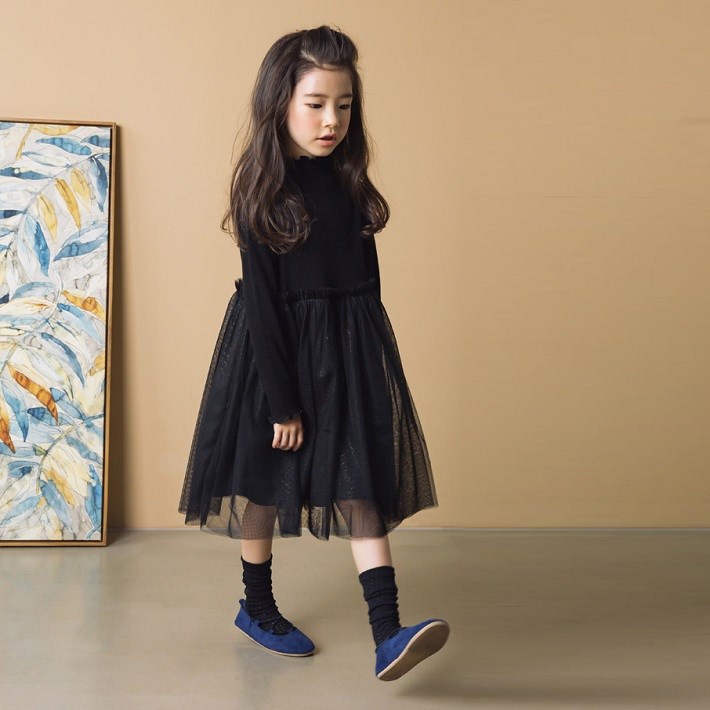 BAOBAO �Ҷ��� �Х��Х� �Ҷ� ���ԡ��� �ɥ쥹 �Ҷ��� Ĺµ �ե쥢���󥰥��ԡ��� ���塼����ԡ��� ���å� �Ҥɤ�ɥ쥹 �Ҷ����ԡ��� 110-160cm �֥�å�