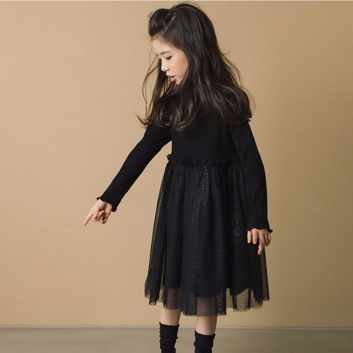 BAOBAO �Ҷ��� �Х��Х� �Ҷ� ���ԡ��� �ɥ쥹 �Ҷ��� Ĺµ �ե쥢���󥰥��ԡ��� ���塼����ԡ��� ���å� �Ҥɤ�ɥ쥹 �Ҷ����ԡ��� 110-160cm �֥�å�