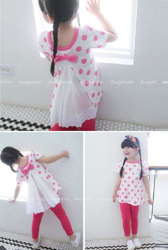 BAOBAO �Ҷ��� �Х��Х� (kids) �����奢�� Ⱦµ T����� �졼�� �ե쥢T����� �Хå��졼����ܥ� ���λ� ���T����� ���å� �Ҷ�T����� 90-130cm �ԥ� ���꡼��