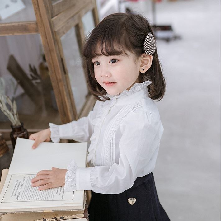 BAOBAO �Ҷ��� �Х��Х� Kids shirt �Ҥɤ� ����� �����륺 �֥饦�� ���λ� �ۥ磻�ȥ���� Ĺµ �졼������ĥ֥饦�� �ե����ޥ� �ݶ� �ե�ե�ɽ� ���å� �Ҥɤ⥷��� �Ҥɤ�֥饦�� 100-140cm