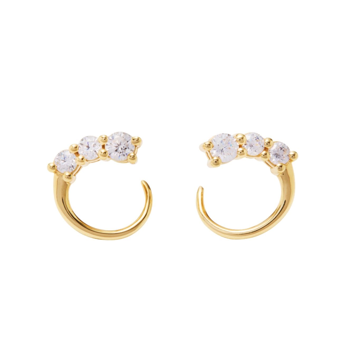 BAQLESS CZ-TB-YG 稲妻型ピアス Honesty Twist Gold ｜Baqless 日本公式サイト