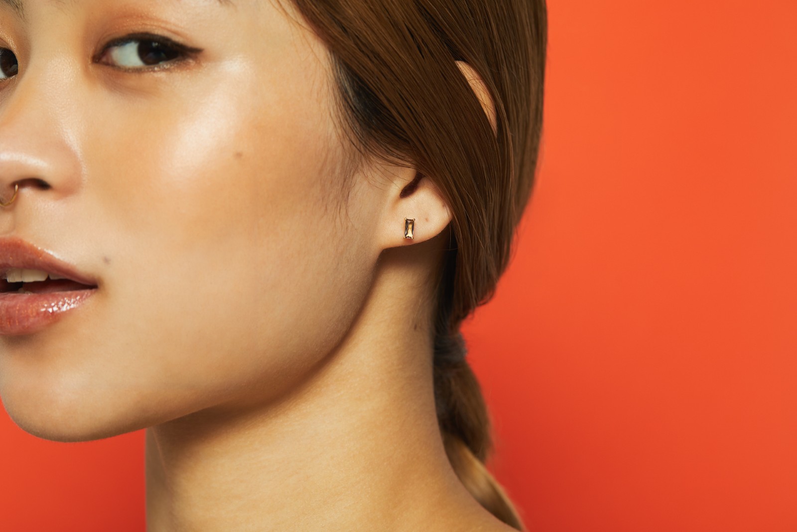 Honesty Rectangle Quartz smoky