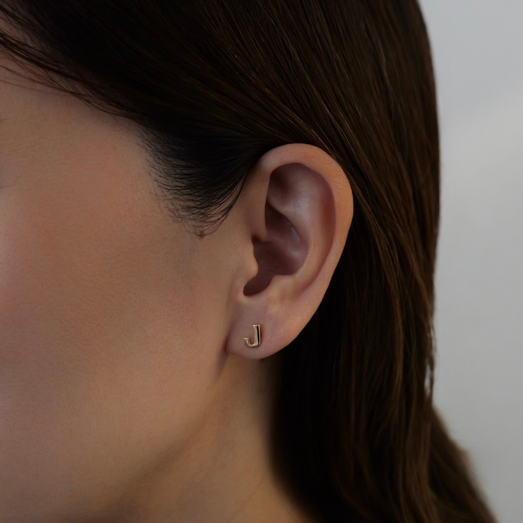 【COLLABORATION】Pilgrim Surf+Supply / Initial Earrings J
