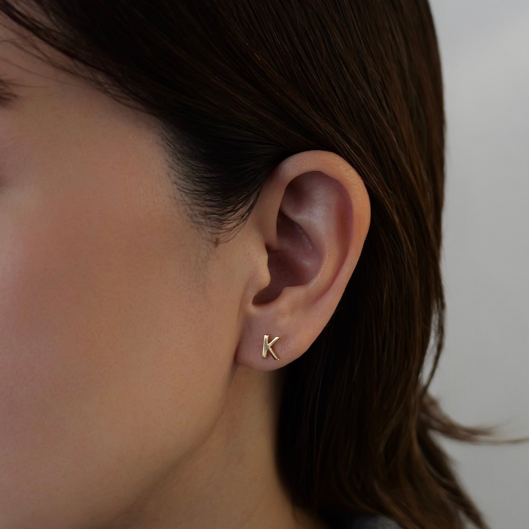 COLLABORATION】Pilgrim Surf+Supply / Initial Earrings ｜Baqless