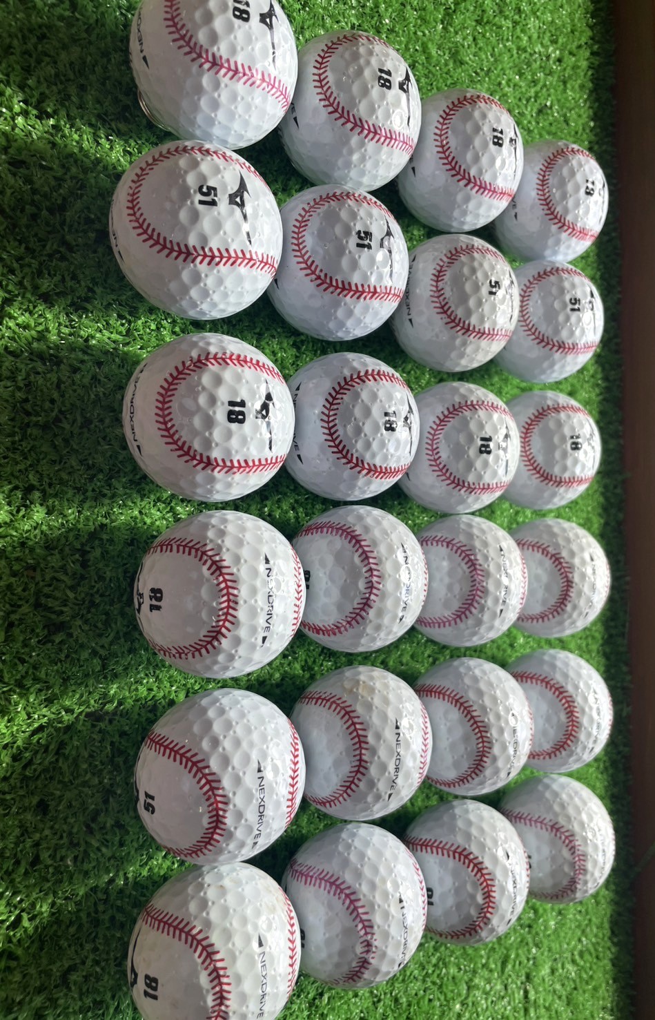 ミズノ　NEXDRIVE　野球柄　年代混合 24球【品質★★★～★★】