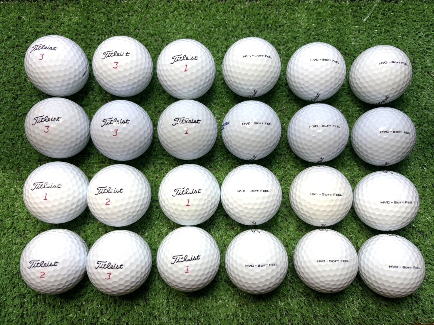 タイトリスト HVCソフトフィール 24球【品質★★★～★★】