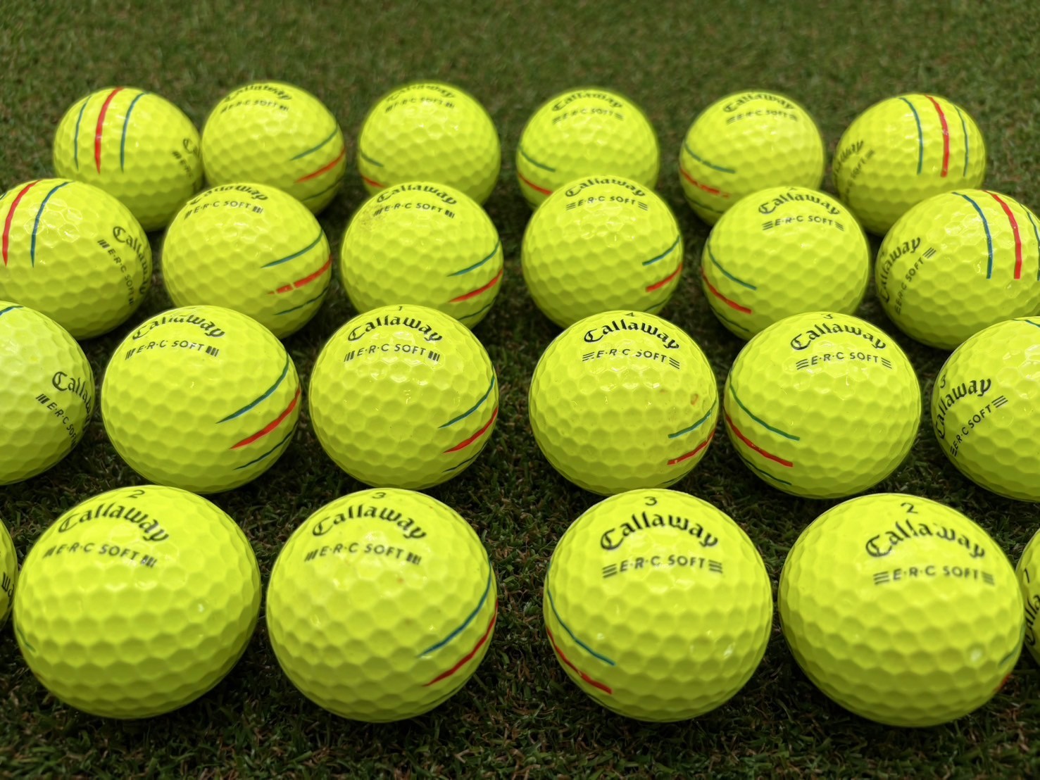 キャロウェイゴルフ ERC SOFT　年代混合（カラー：イエロー）24球【品質★★】