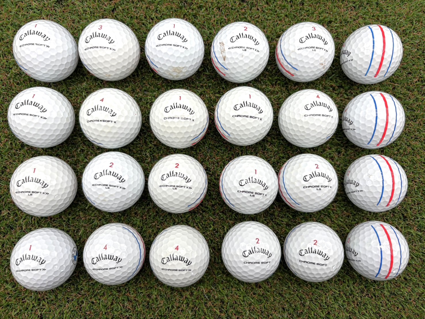 キャロウェイゴルフ CHROME SOFTシリーズ トリプル・トラック 年代混合 24球【品質★★】