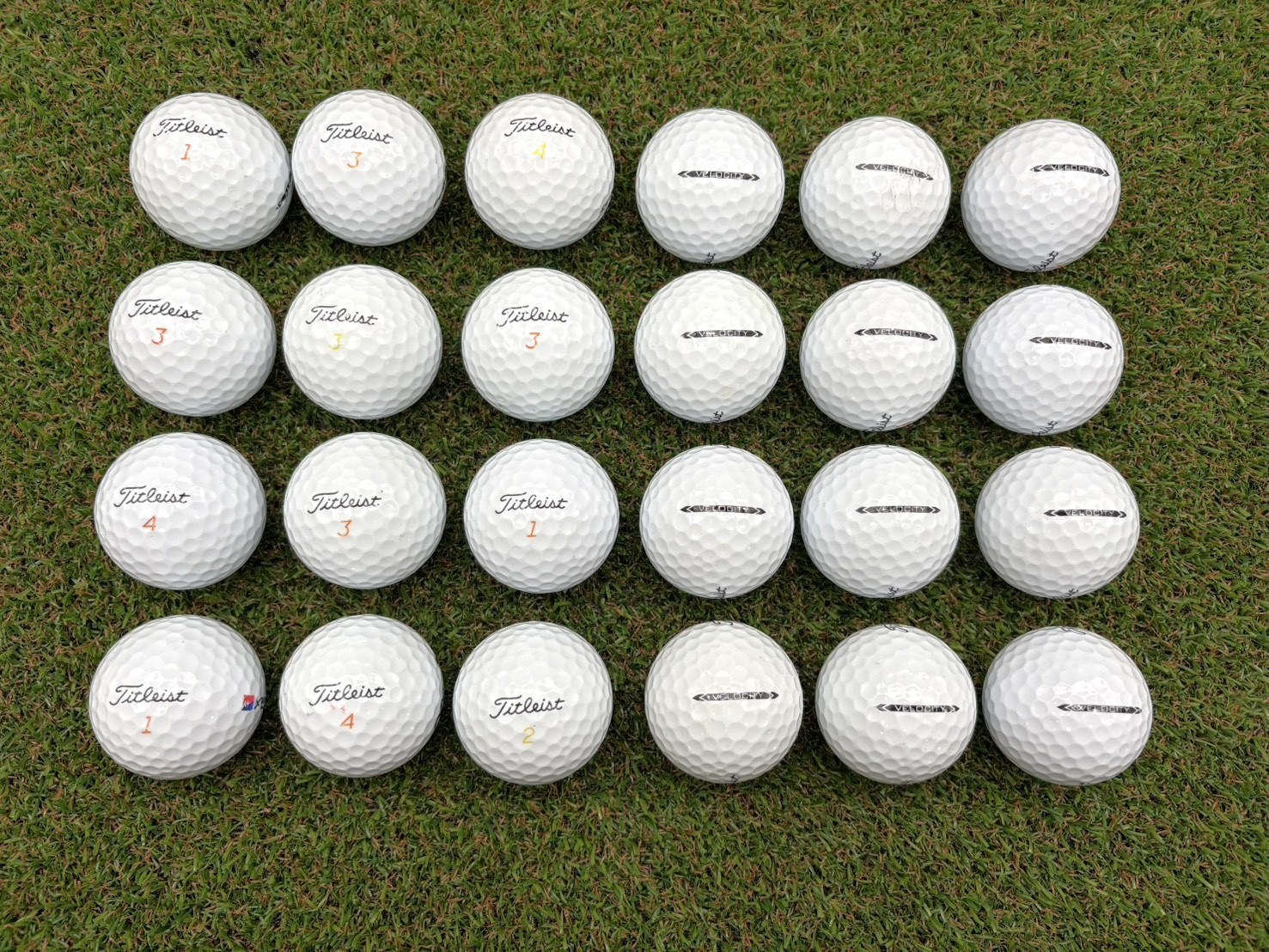 タイトリスト ヴェロシティ 24球　白色【品質★★★～★★】