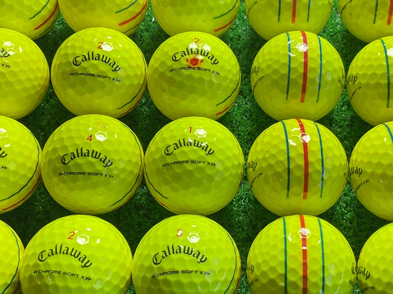 キャロウェイゴルフ CHROME SOFTシリーズ トリプル・トラック 年代混合(カラー:イエロー)24球【品質★★★~★★混合】
