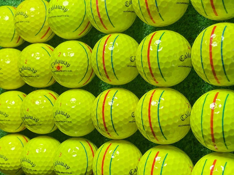 キャロウェイゴルフ CHROME SOFTシリーズ トリプル・トラック 年代混合(カラー:イエロー)24球【品質★★★~★★混合】