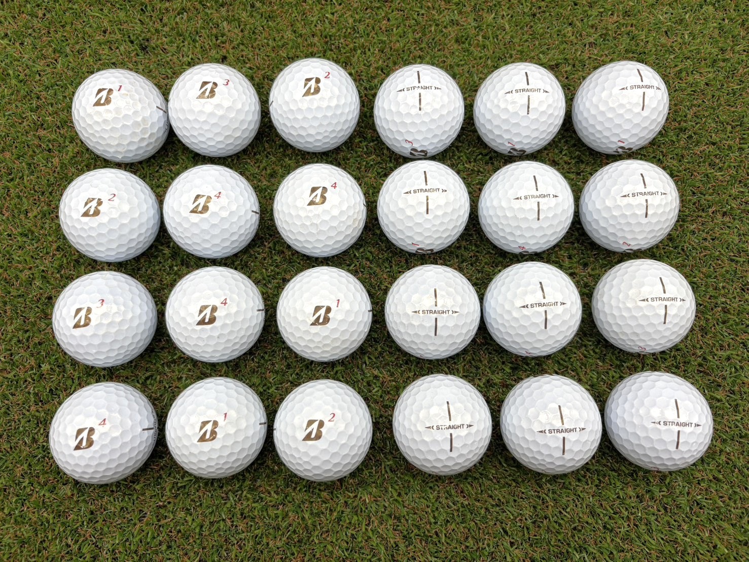 ブリヂストン スーパーストレート (2023年)ブラウンカラー24球【品質★★★~★★】