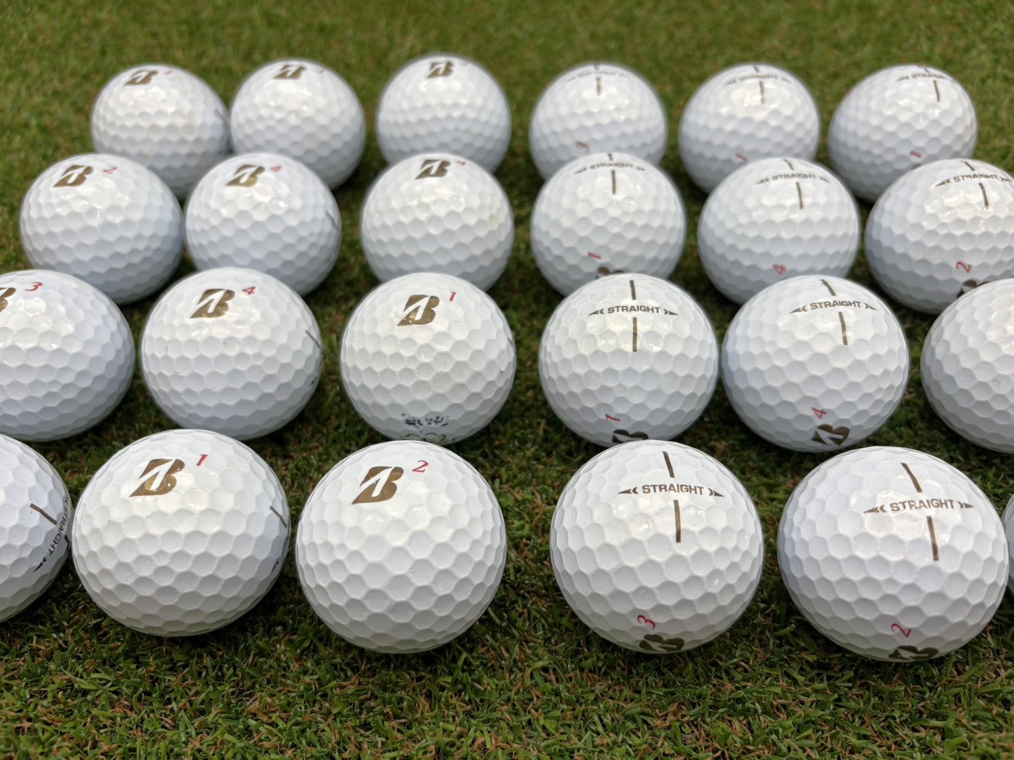 ブリヂストン スーパーストレート (2023年)ブラウンカラー24球【品質★★★~★★】