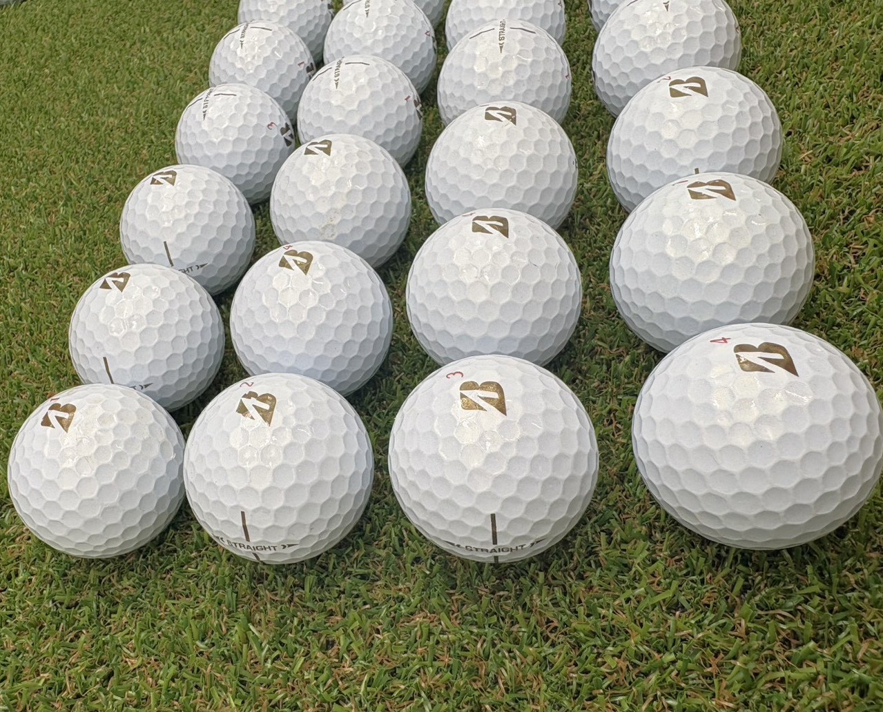 ブリヂストン スーパーストレート (2023年)ブラウンカラー24球【品質★★★~★★】