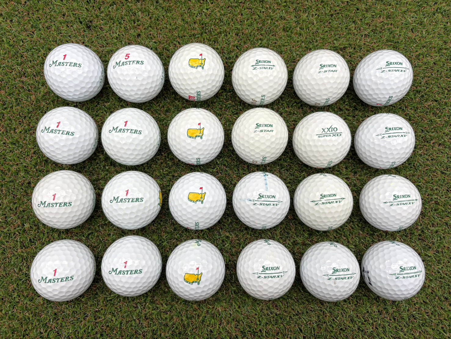 SRIXON　マスターズ各種　年代混合　24球【品質★★★～★★】