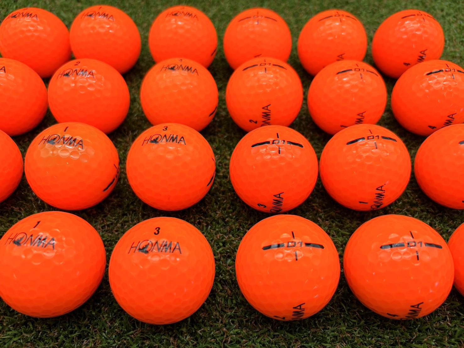 本間ゴルフ HONMA D1 2024年 オレンジ 24球【品質★★★~★★】
