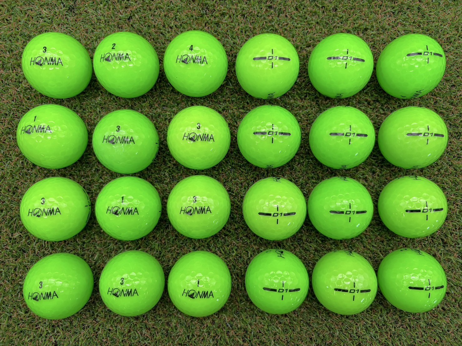 本間ゴルフ HONMA D1 ２０２４年　グリーン　24球【品質★★★～★★】