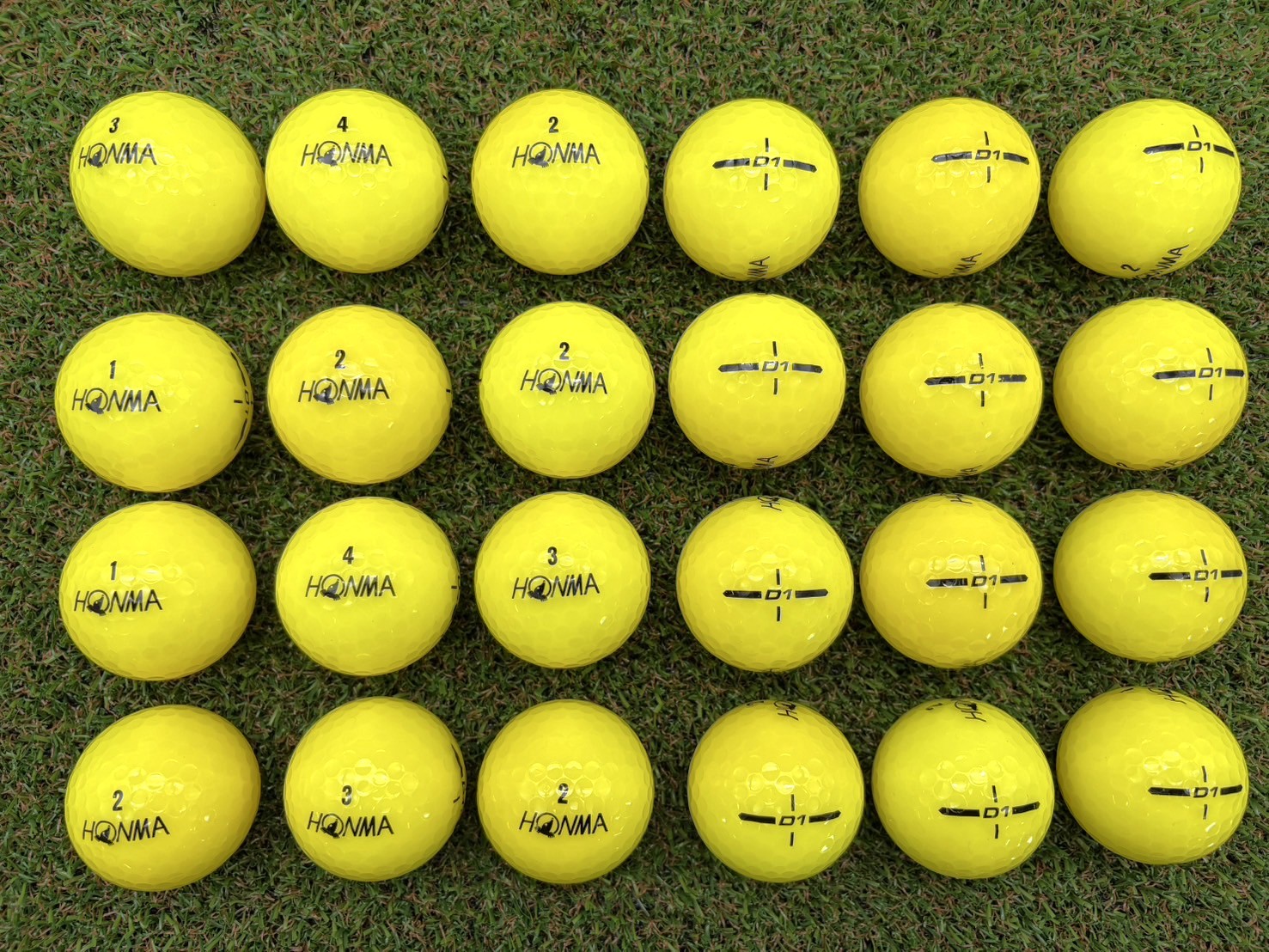 本間ゴルフ HONMA D1 ２０２４年（イエロー）24球【品質★★★～★★】