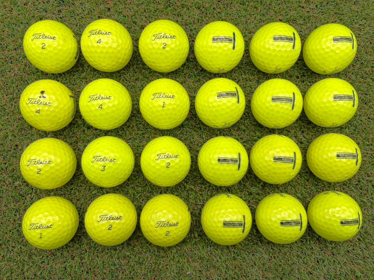 タイトリスト  TOURSOFT 2024年 24球 黄色【品質★★★～★★】