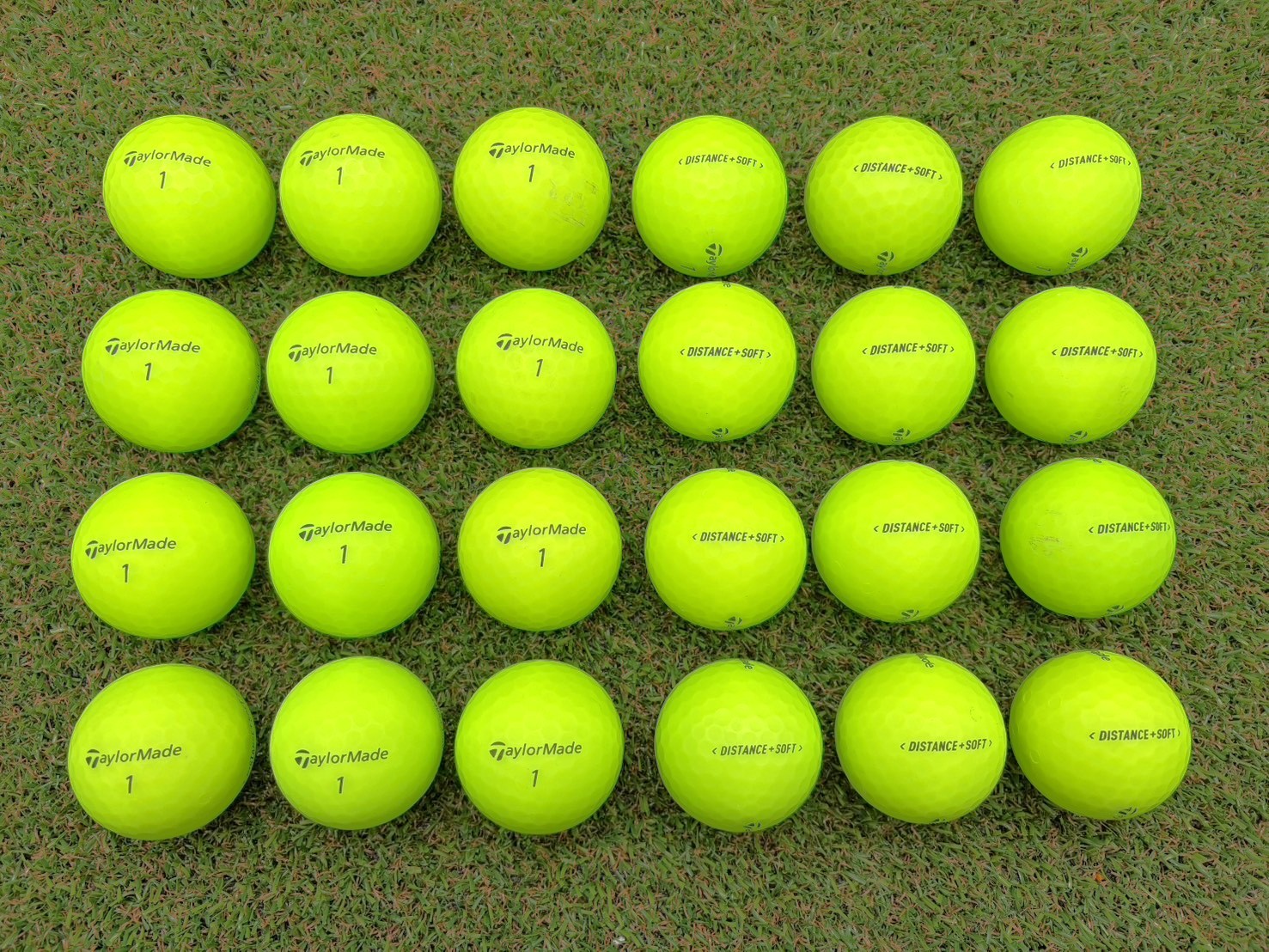 テーラーメイド ディスタンスソフト マッドカラー グリーン 24球【品質★★★～★★】