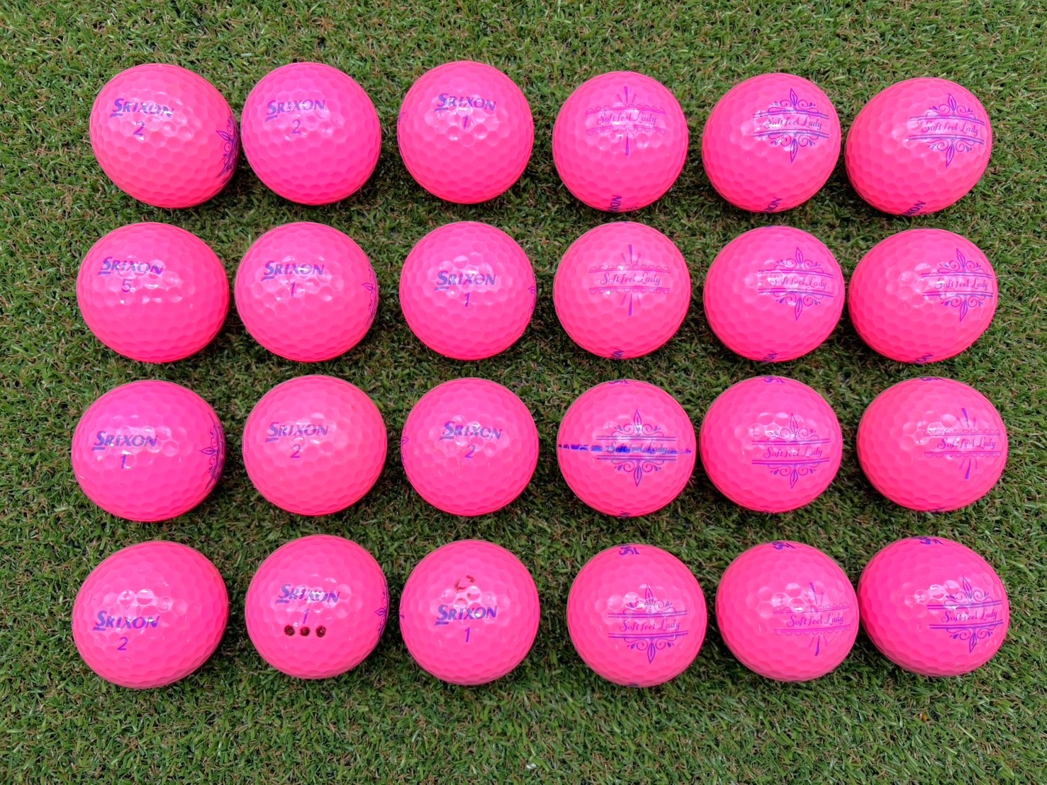 SRIXON　SoftfeelLady　年代混合 ピンク 24球【品質★★★～★★】