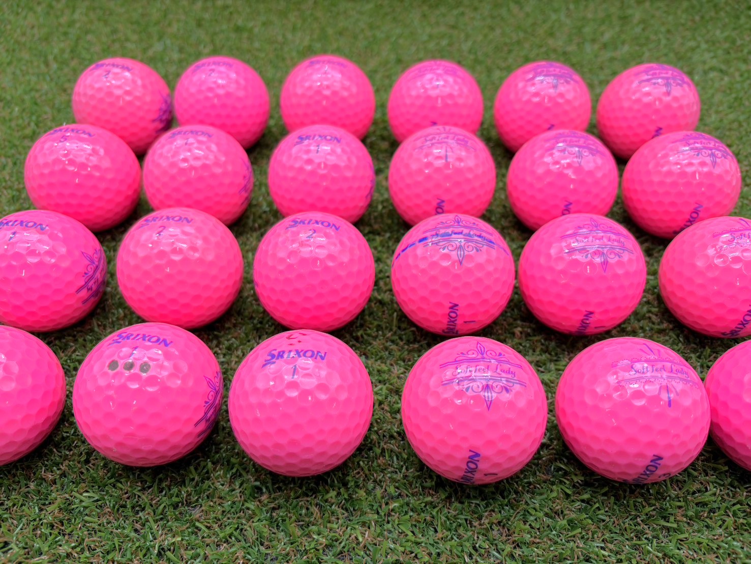 SRIXON　SoftfeelLady　年代混合 ピンク 24球【品質★★★～★★】