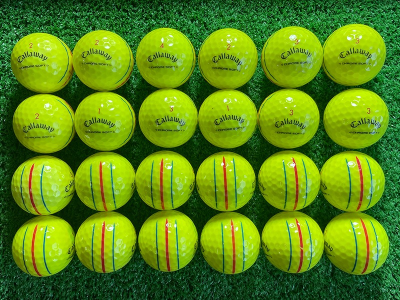 キャロウェイゴルフ CHROME SOFT  トリプル・トラック（2024年）（カラー：イエロー）24球【品質★★★】