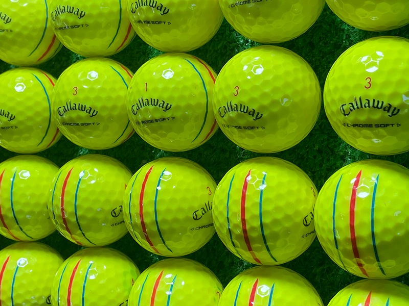 キャロウェイゴルフ CHROME SOFT  トリプル・トラック（2024年）（カラー：イエロー）24球【品質★★★】