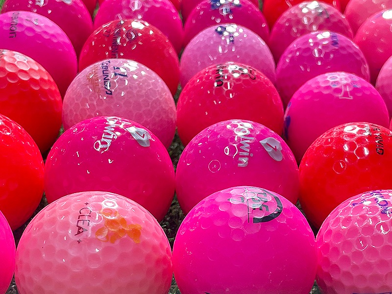 【厳選】高品質 ゴルフボール 50球セット 赤色系統