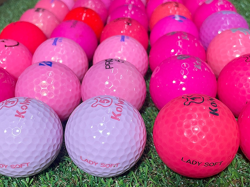【厳選】高品質 ゴルフボール 50球セット 赤色系統