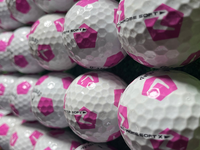 キャロウェイゴルフ 　サッカーボール柄 　年代混合（カラー：ピンク）24球【品質★★★～★★】