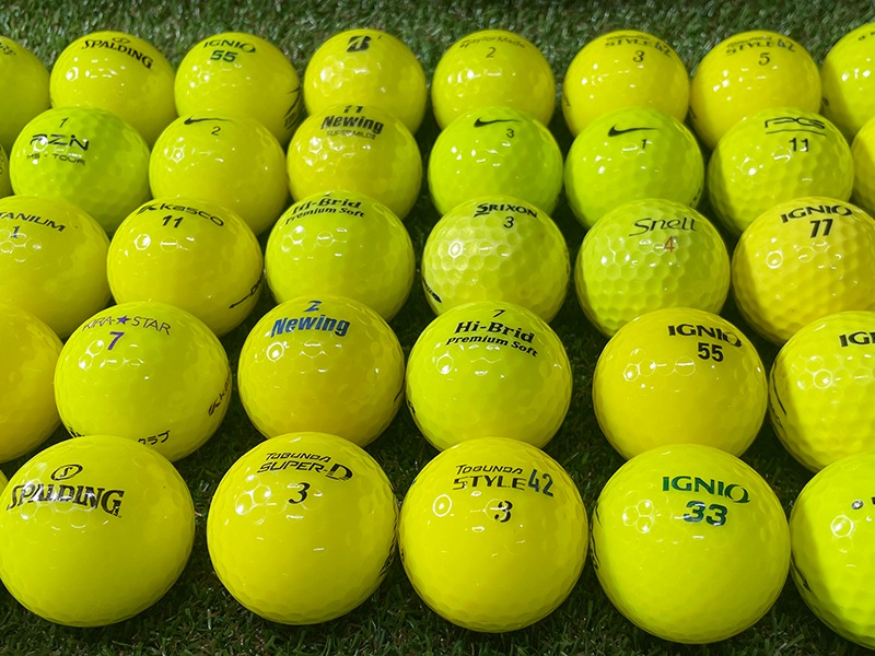 【厳選】高品質　ゴルフボール　５０球セット　黄色系統
