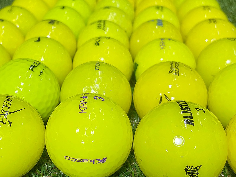 【厳選】高品質　ゴルフボール　５０球セット　黄色系統