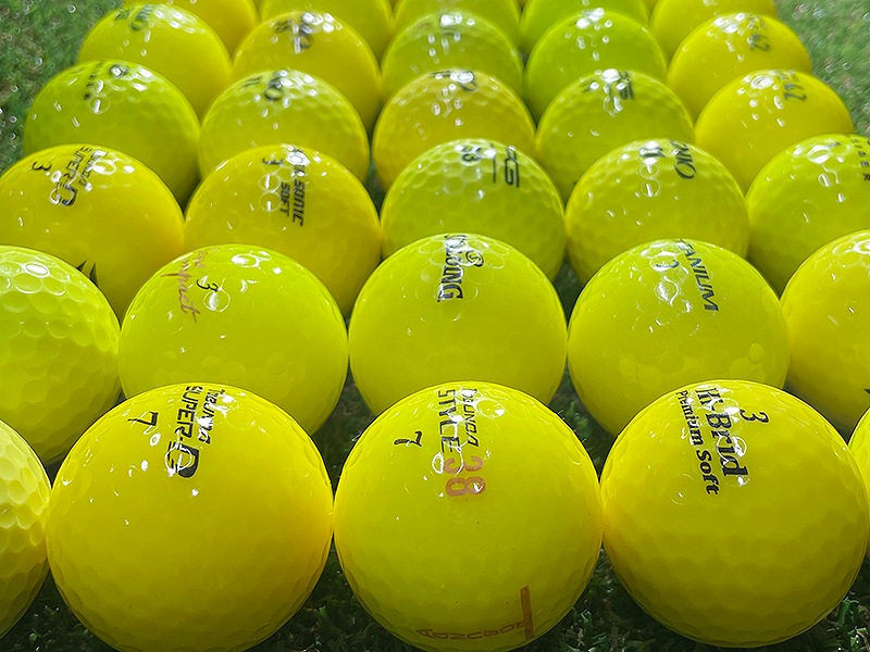 【厳選】高品質　ゴルフボール　５０球セット　黄色系統