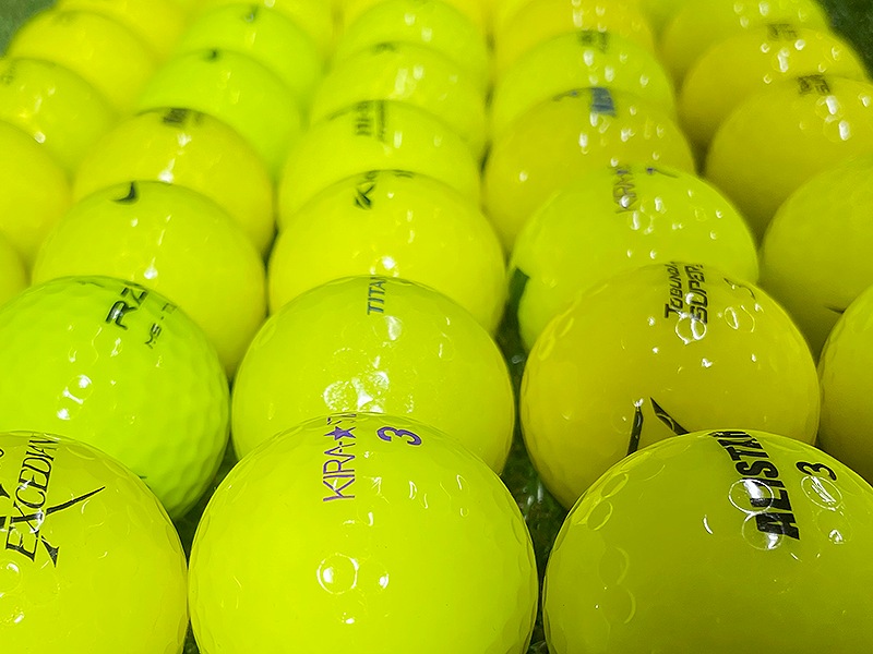 【厳選】高品質　ゴルフボール　５０球セット　黄色系統