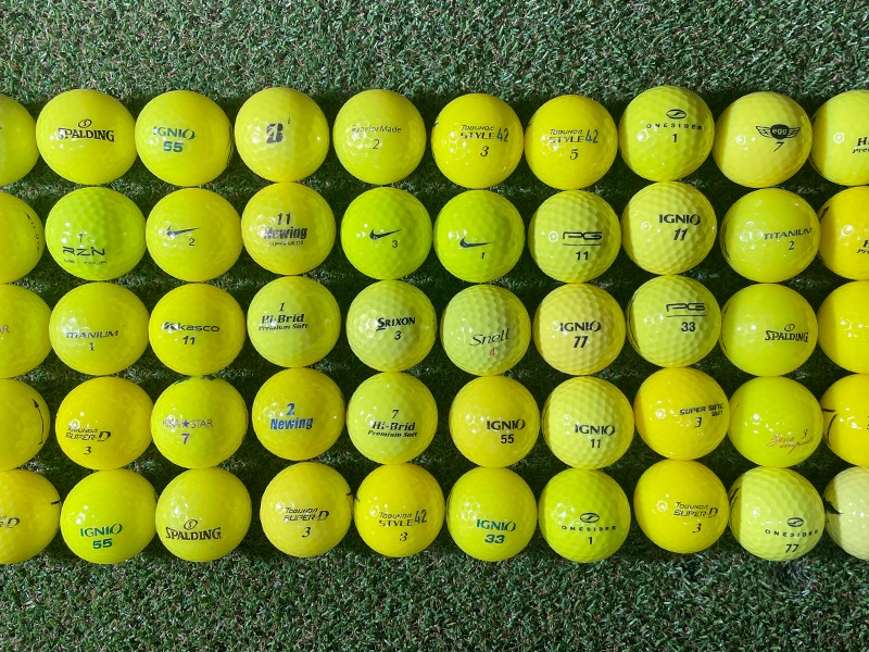 【厳選】高品質　ゴルフボール　５０球セット　黄色系統