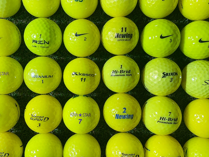 【厳選】高品質　ゴルフボール　５０球セット　黄色系統