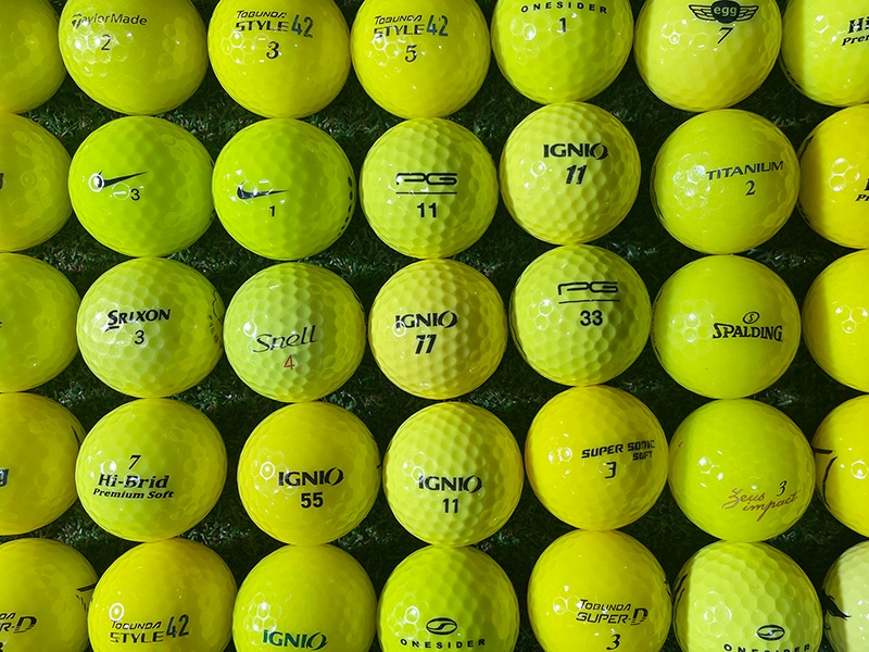 【厳選】高品質　ゴルフボール　５０球セット　黄色系統
