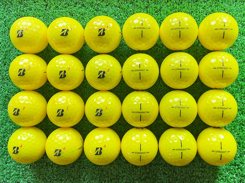 ブリヂストン スーパーストレート(2023年)イエローカラー24球【品質★★★~★★】