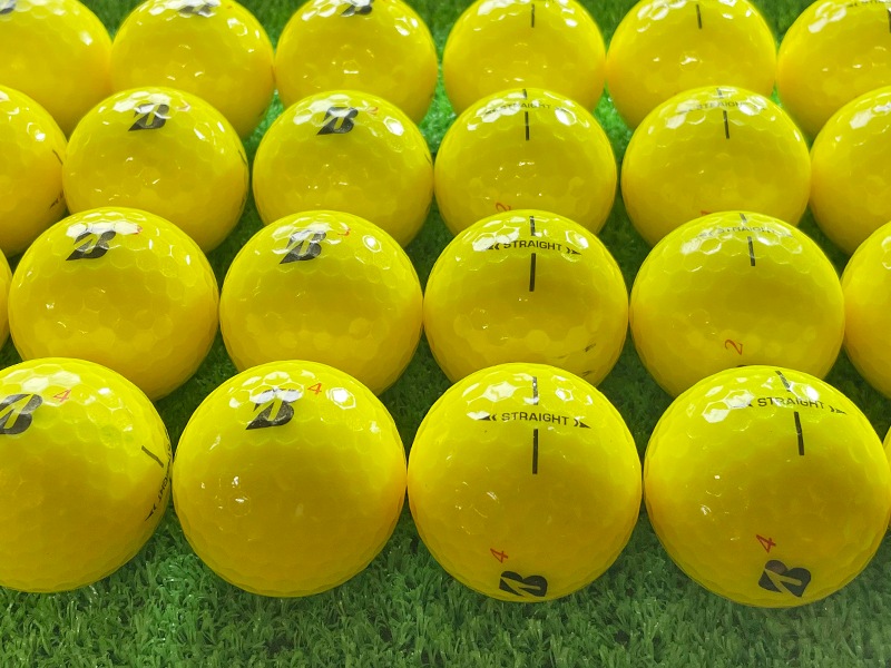 ブリヂストン スーパーストレート(2023年)イエローカラー24球【品質★★★~★★】