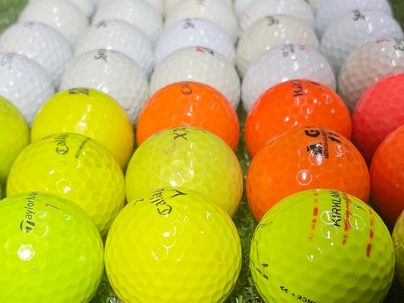 【厳選】格安ゴルフボール カラー混合 50球セット
