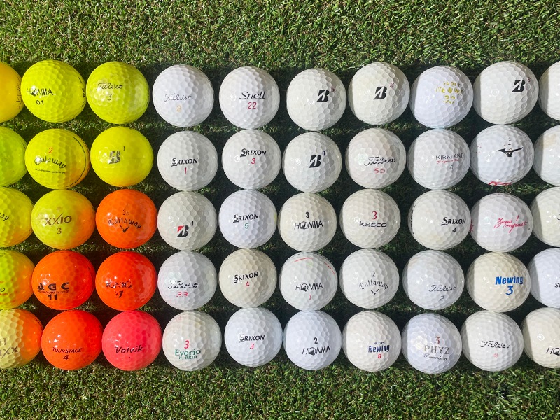 【厳選】格安ゴルフボール カラー混合 50球セット