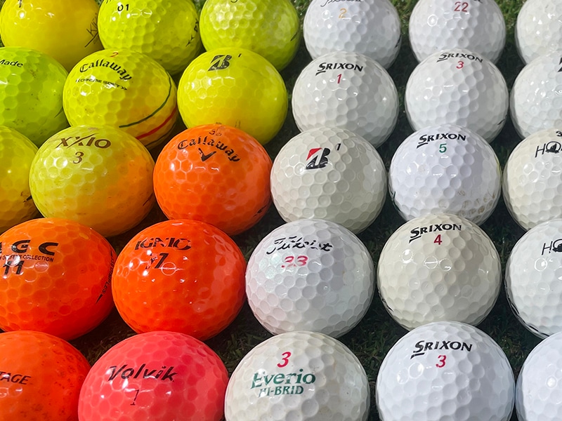 【厳選】格安ゴルフボール カラー混合 50球セット