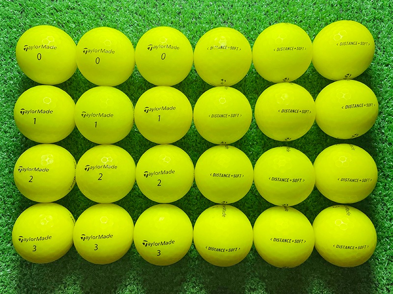 テーラーメイド ディスタンスソフト マッドカラー イエロー 24球【品質★★★～★★】