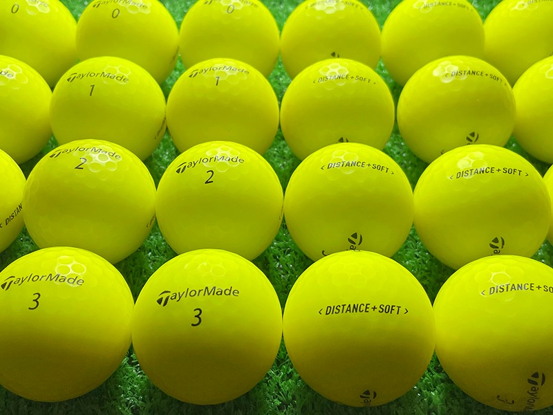 テーラーメイド ディスタンスソフト マッドカラー イエロー 24球【品質★★★～★★】