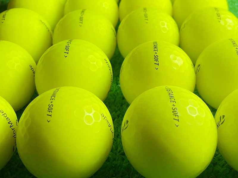 テーラーメイド ディスタンスソフト マッドカラー イエロー 24球【品質★★★～★★】