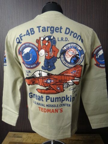 テッドマン セール 20%オフ ロンＴ Great Pumpkin TDLS-271 ベージュ/TEDMAN'S メンズ 長袖Tシャツ プリント