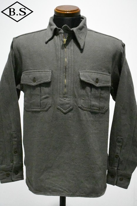 CUSHMAN / クッシュマン 長袖シャツ CUSHMAN 25705 MILITARY NEL HALF